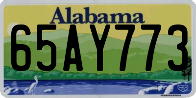 AL license plate 65AY773