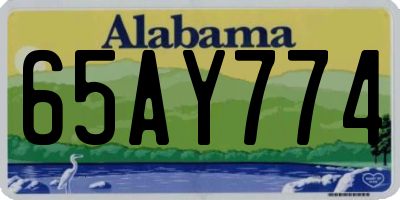AL license plate 65AY774