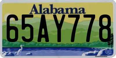 AL license plate 65AY778