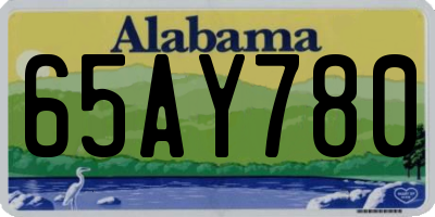 AL license plate 65AY780