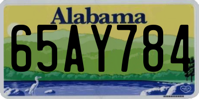 AL license plate 65AY784