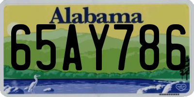 AL license plate 65AY786