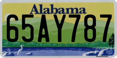 AL license plate 65AY787