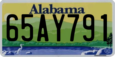 AL license plate 65AY791