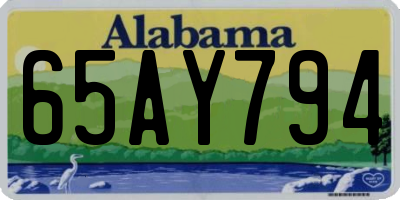 AL license plate 65AY794