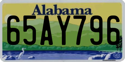 AL license plate 65AY796