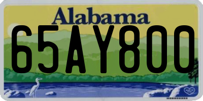 AL license plate 65AY800