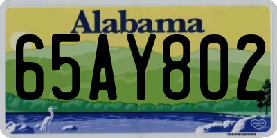 AL license plate 65AY802