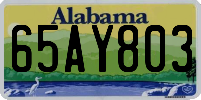 AL license plate 65AY803