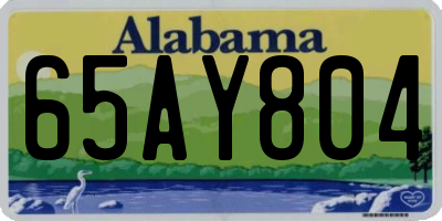 AL license plate 65AY804