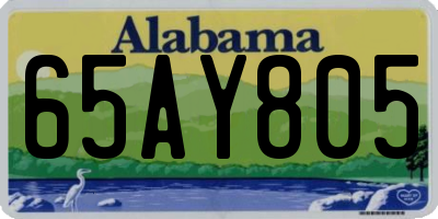 AL license plate 65AY805