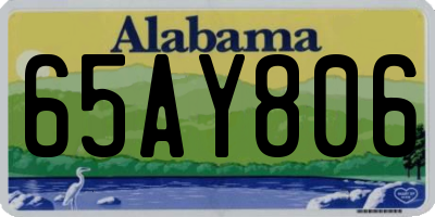 AL license plate 65AY806