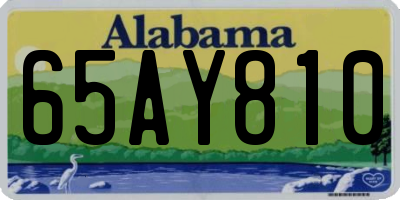 AL license plate 65AY810