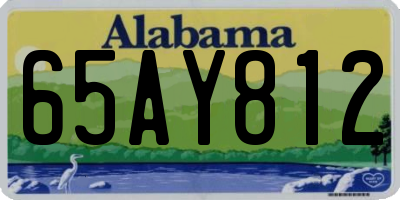 AL license plate 65AY812
