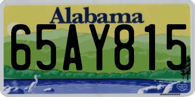 AL license plate 65AY815