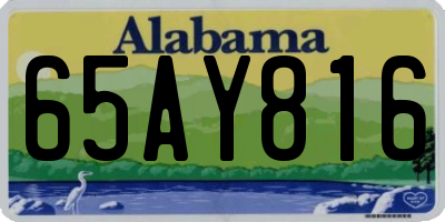 AL license plate 65AY816