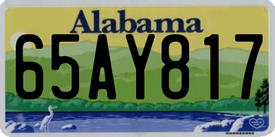 AL license plate 65AY817