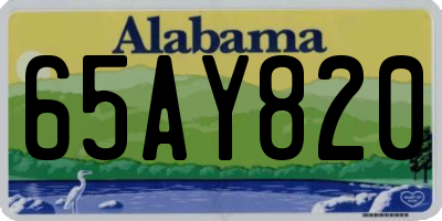 AL license plate 65AY820