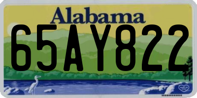 AL license plate 65AY822
