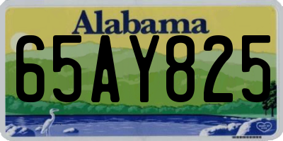 AL license plate 65AY825
