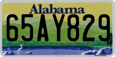 AL license plate 65AY829