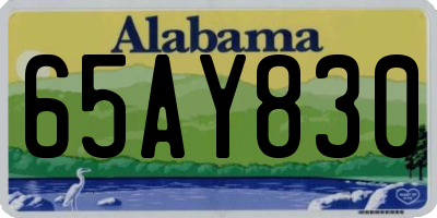 AL license plate 65AY830