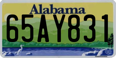 AL license plate 65AY831