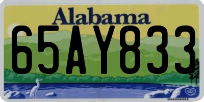AL license plate 65AY833