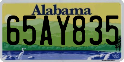 AL license plate 65AY835