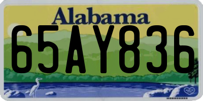 AL license plate 65AY836