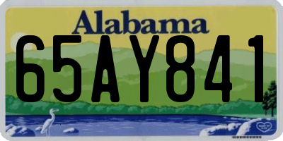 AL license plate 65AY841