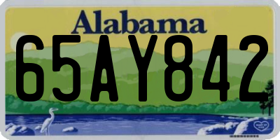 AL license plate 65AY842