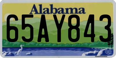 AL license plate 65AY843