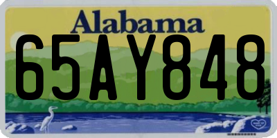 AL license plate 65AY848