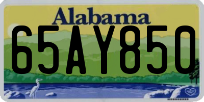 AL license plate 65AY850