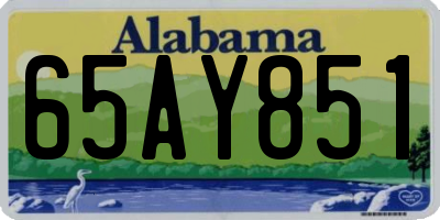 AL license plate 65AY851