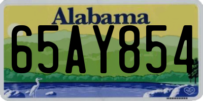 AL license plate 65AY854