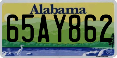 AL license plate 65AY862