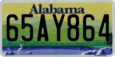 AL license plate 65AY864