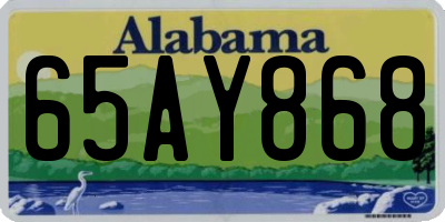 AL license plate 65AY868