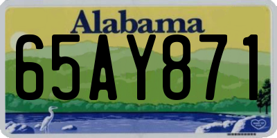 AL license plate 65AY871