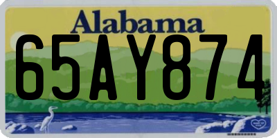 AL license plate 65AY874