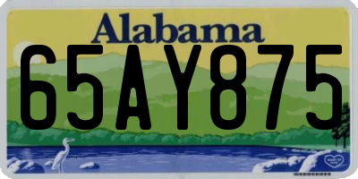 AL license plate 65AY875