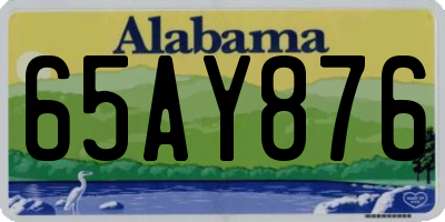 AL license plate 65AY876