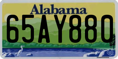 AL license plate 65AY880