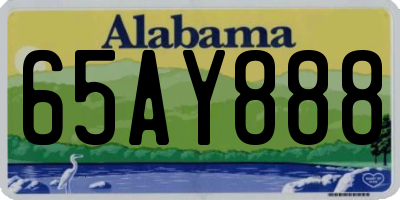 AL license plate 65AY888