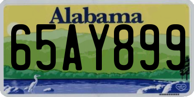 AL license plate 65AY899