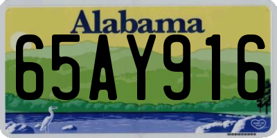 AL license plate 65AY916