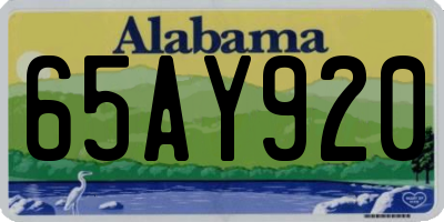 AL license plate 65AY920