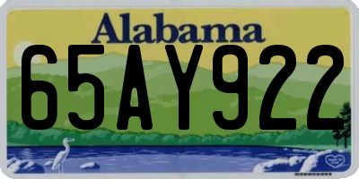 AL license plate 65AY922